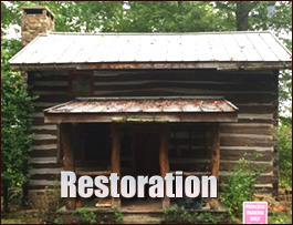 Historic Log Cabin Restoration  Cordova, North Carolina
